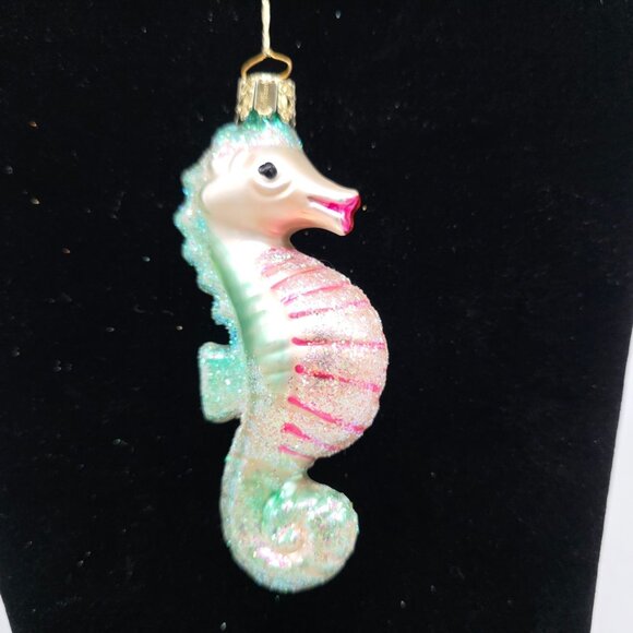 Christopher Radko 1996 Seahorse Glass Ornament Charlie Horse 4.5" - Picture 6 of 7